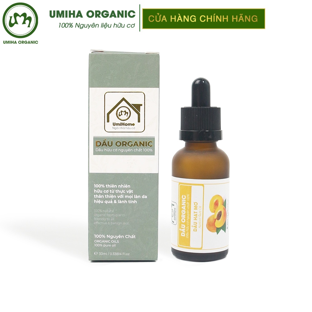 Dầu Hạt Mơ nguyên chất UMIHA hữu cơ | Apricot Kernel Oil 100% Organic 30ml