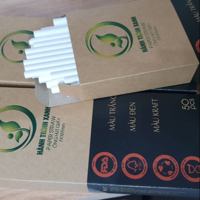 Ống hút giấy size nhỏ. 50 ống