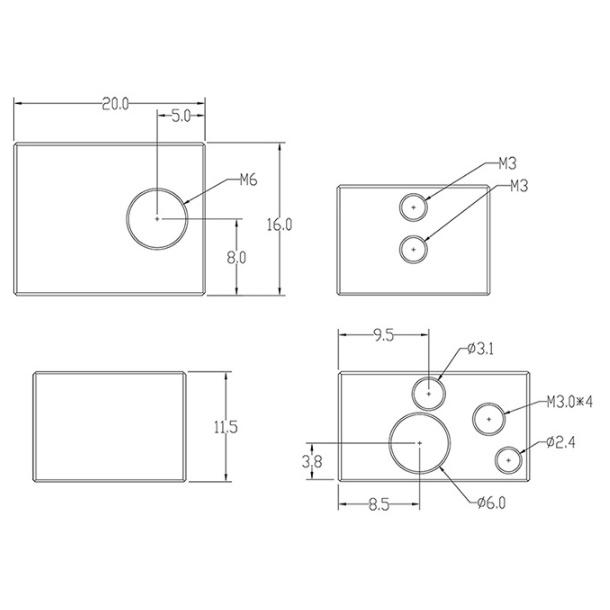 Khối Block E3D V6, Volcano gia nhiệt cao cấp đồng nguyên chất mạ nikel tặng kèm bọc silicon chất lượng cao cho máy In 3D