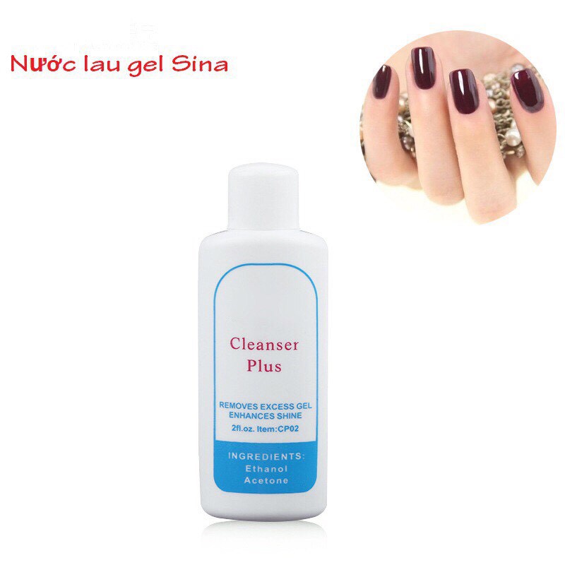 Nước lau gel,tẩy móng,rửa cọ Sina