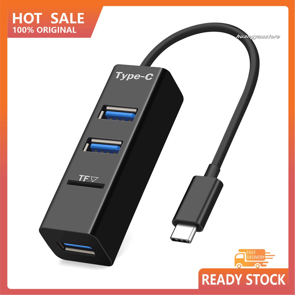 Bộ Chia 3 Cổng Usb 2.0 Tích Hợp Đầu Đọc Thẻ Nhớ Tf Tiện Dụng