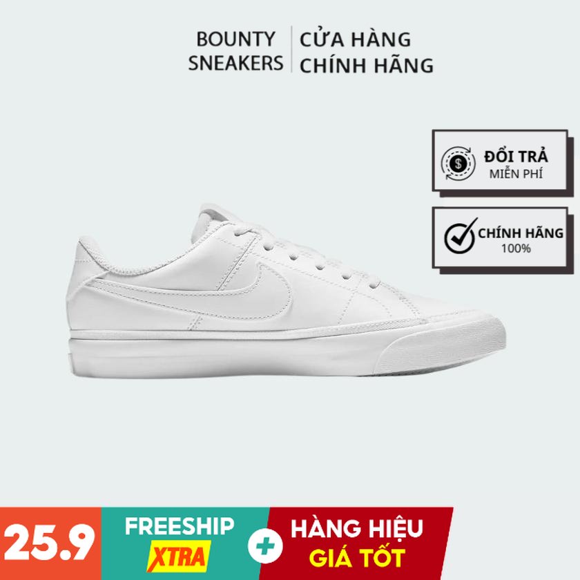 Giày Nike court legacy "Triple White" DA5380-104 - Hàng Chính Hãng - Bounty Sneakers