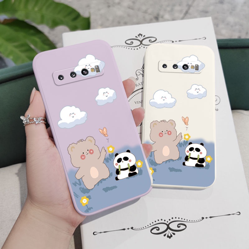 Ốp Điện Thoại Mềm Hình Gấu Trúc Sáng Tạo Cho Samsung Galaxy S10 S10E Plus S9 Plus