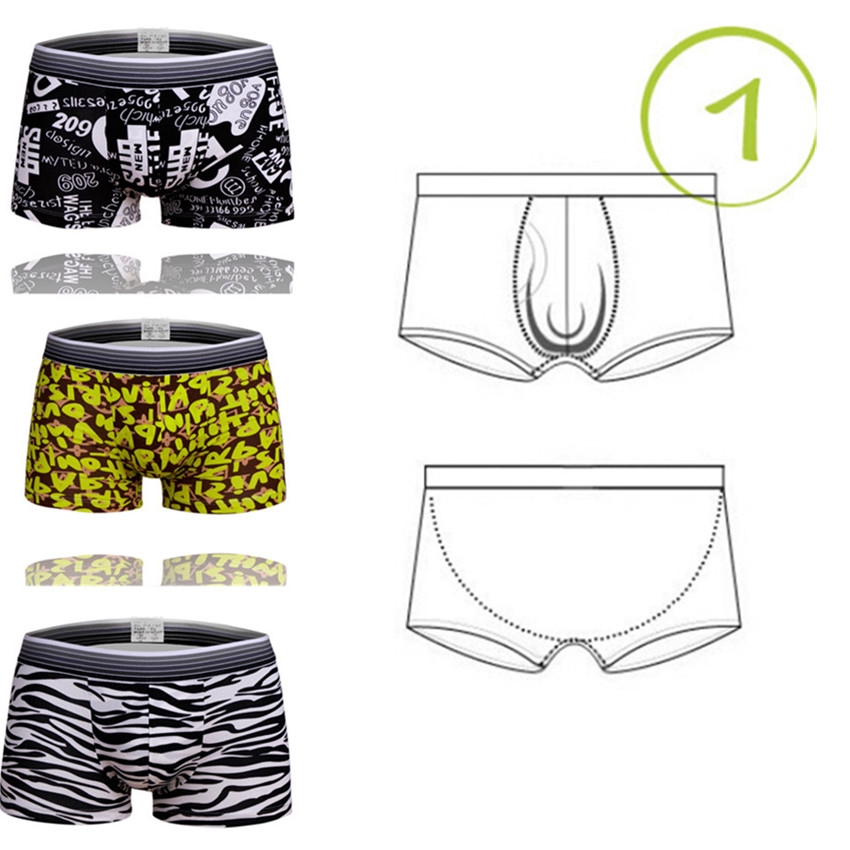 Quần lót nam Boxer Tóm tắt Bulge Túi Trunk Quần short Quần lót Quần mềm