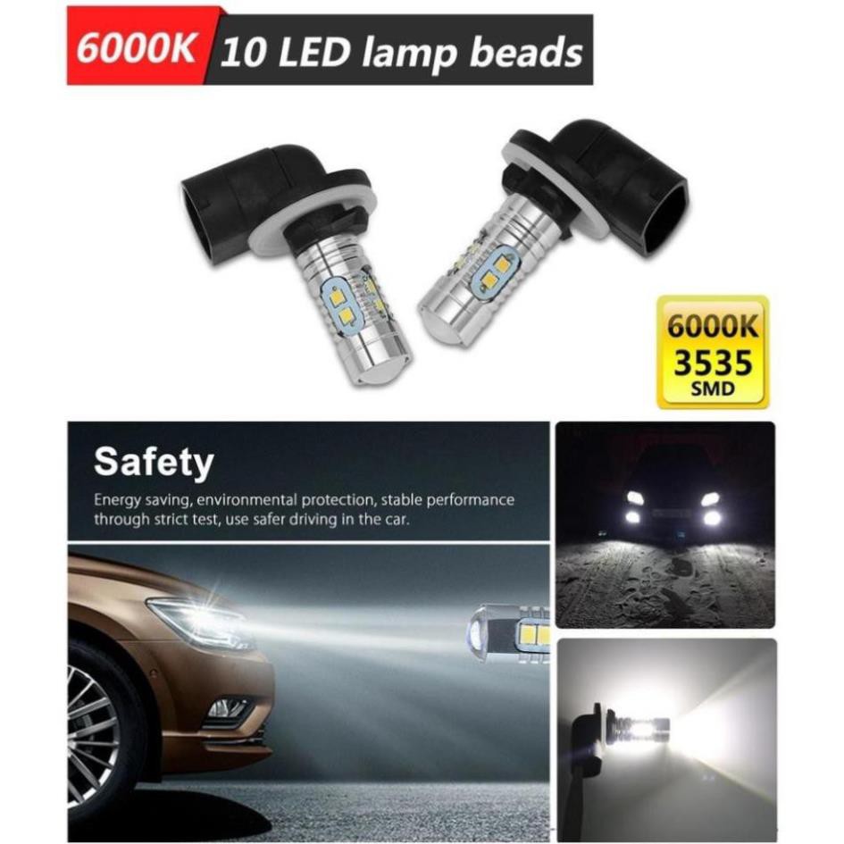 Đèn LED 881 10SMD Thấu Kính Siêu Sáng Chuyên Dụng Cho Xe Ôtô - Đèn Gầm, Sương Mù