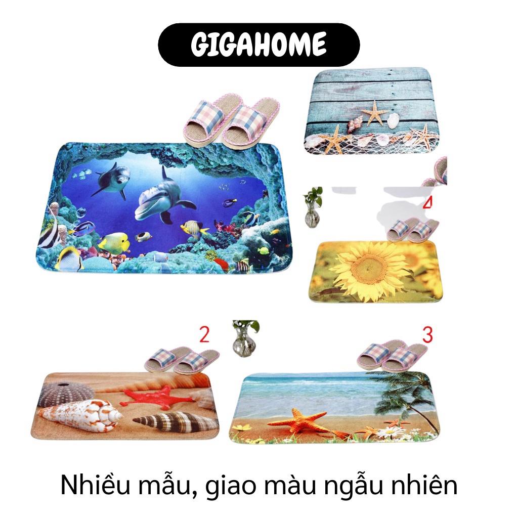 Thảm Lau Chùi Chân GIGAHOME Hình 3D Đẹp Mắt Để Nhà Tắm Chống Trượt, Siêu Thấm Hút 4303