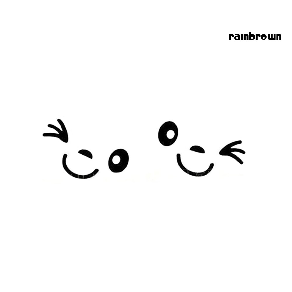 Cặp nhãn dán trang trí gương chiếu hậu xe hơi hình mặt cười đáng yêu