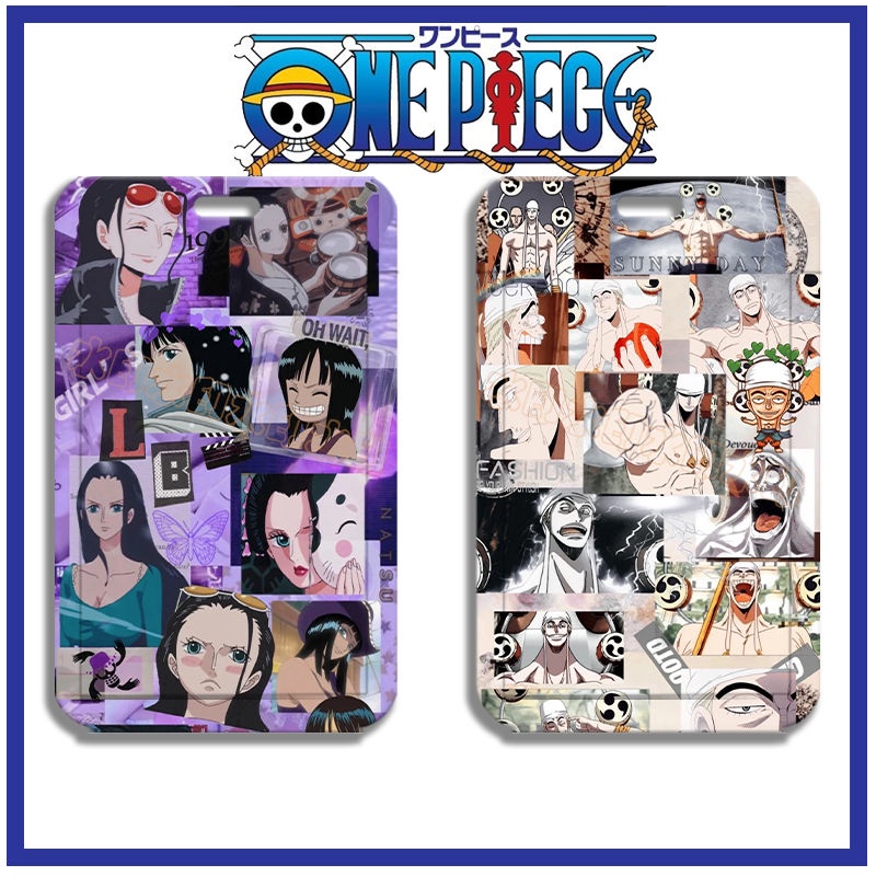 Túi Đựng Thẻ id / Danh Thiếp Họa Tiết Hoạt Hình one piece zoro ace luffy Cho Học Sinh Ốp