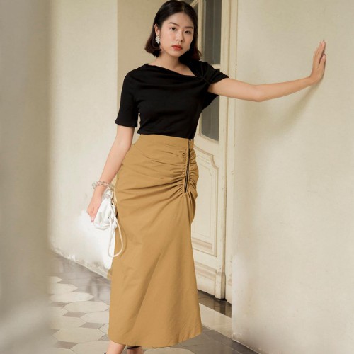 Chân váy dài nhún Loulie Skirt