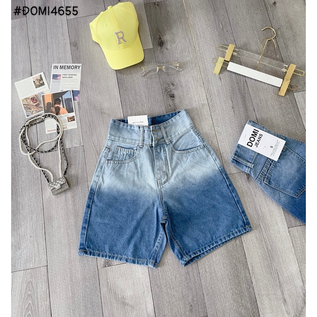 Quần short jean loang màu⚡️ MunMunStore⚡️ Quần ngố - lửng chuẩn phom ullzang ngố131