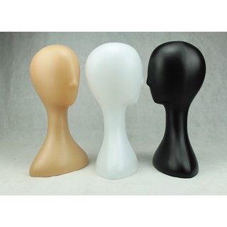 Đầu manocanh đội mũ, tóc giá nhựa trơn cao 40cm