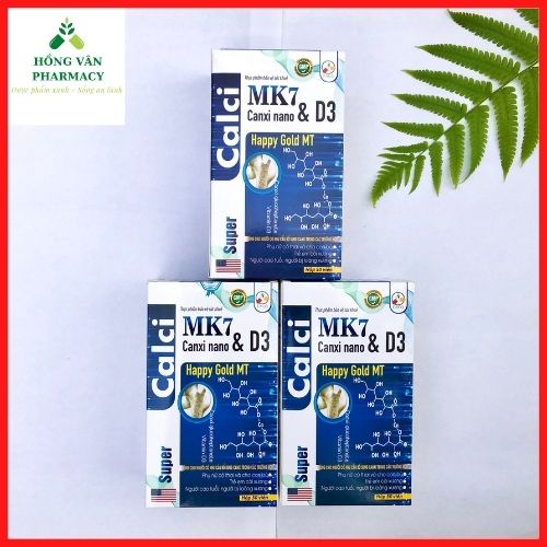 Viên uống NANO CALCI bổ sung canxi, vitamin D3, vitamin K2 giúp chắc khỏe xương, phát triển hệ xương, giảm loãng xương