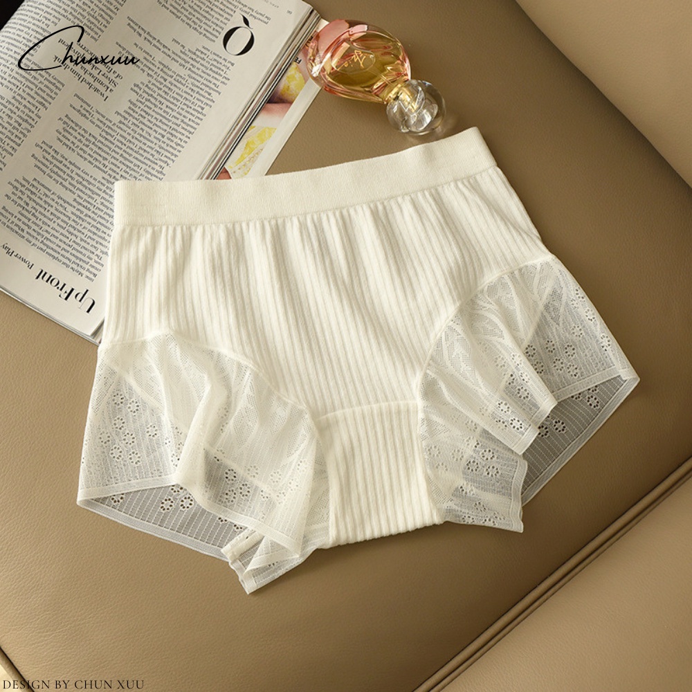 Quần mặc váy vải cotton phối ren cao cấp không lộ viền, không hằn vết mềm mịn thoáng mát ChunXuu- QV07