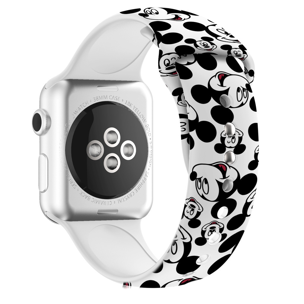 Dây Silicon Họa Tiết Hoạt Hình Cho Đồng Hồ Thông Minh Apple Watch 49mm 41mm 45mm 44mm 42mm 40mm 38mm 8 Ultra SE 7 6 5 4 3 2 1
