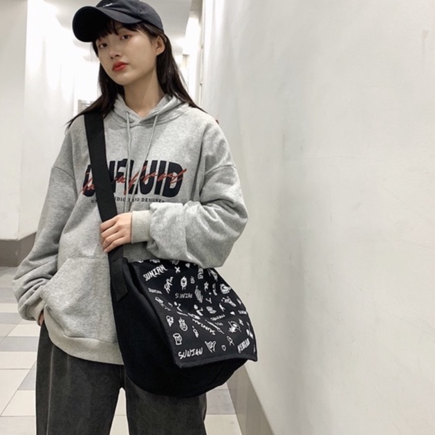 Túi đeo chéo nữ vải canvas giá rẻ đeo vai đi học đựng vừa A4 phong cách hàn quốc TV106