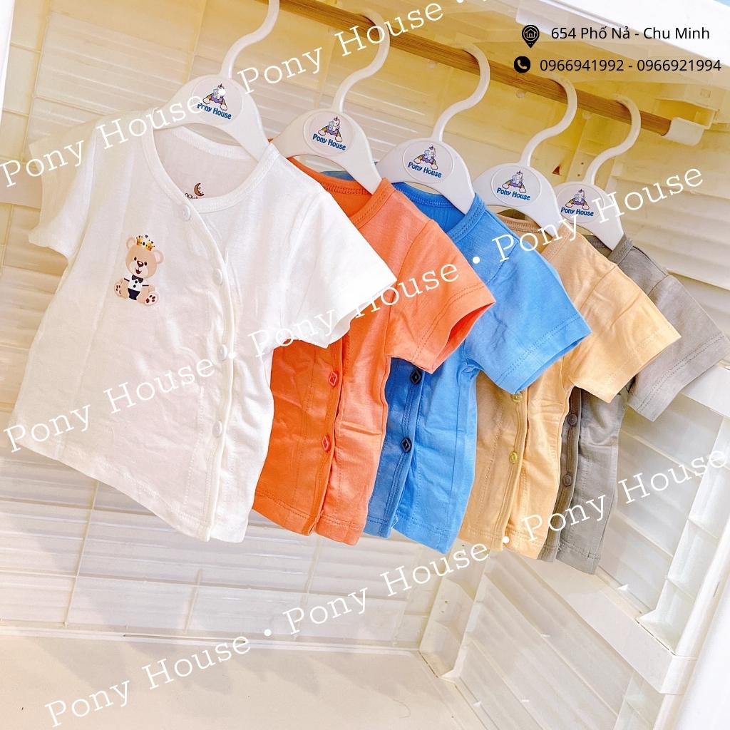 Áo Sơ Sinh Cộc Tay Cài Lệch Chất Cotton Siêu Mềm Mịn, Mát Cho Bé Trai, Bé Gái Sơ Sinh (Size 0-3M Đến 6-9M)