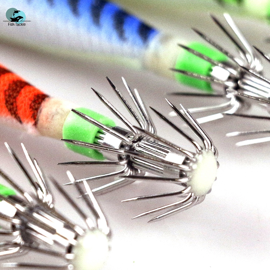 Mồi Câu Cá Hình Tôm Phát Quang 4inch 7g