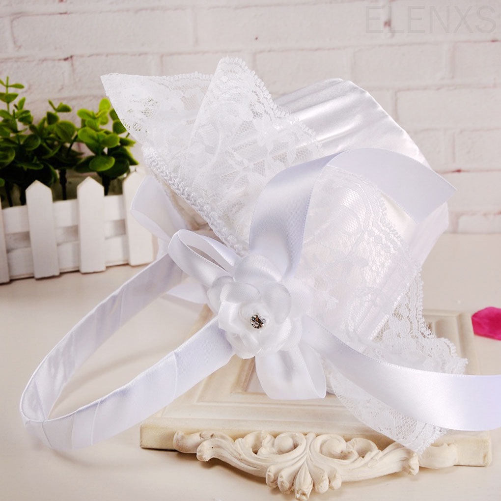 Giỏ đựng hoa cưới/ trái cây thắt nơ vải ren dành cho cô dâu