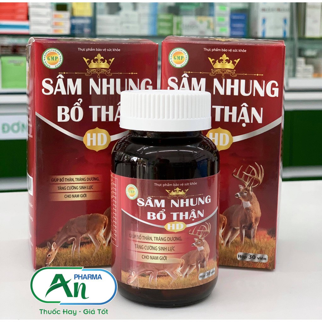 Sâm nhung bổ thận HD ( hộp 30 viên)