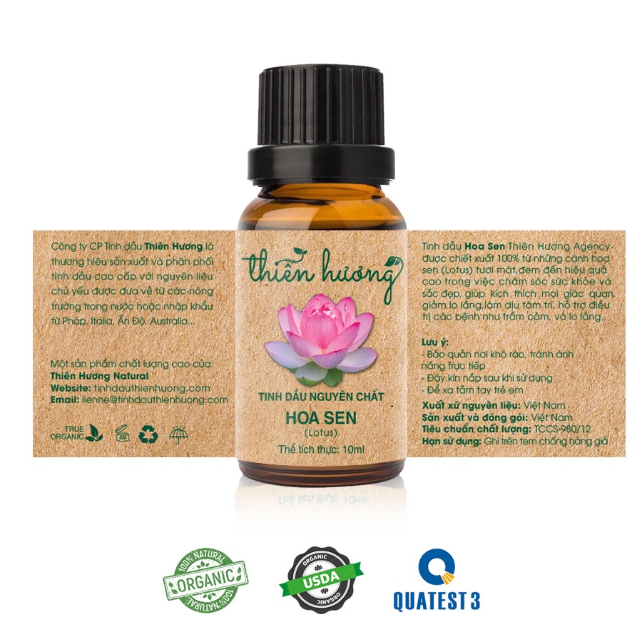 Tinh dầu Hoa Sen Lotus Flavor THIÊN HƯƠNG Essential Oil, có giấy kiểm định COA