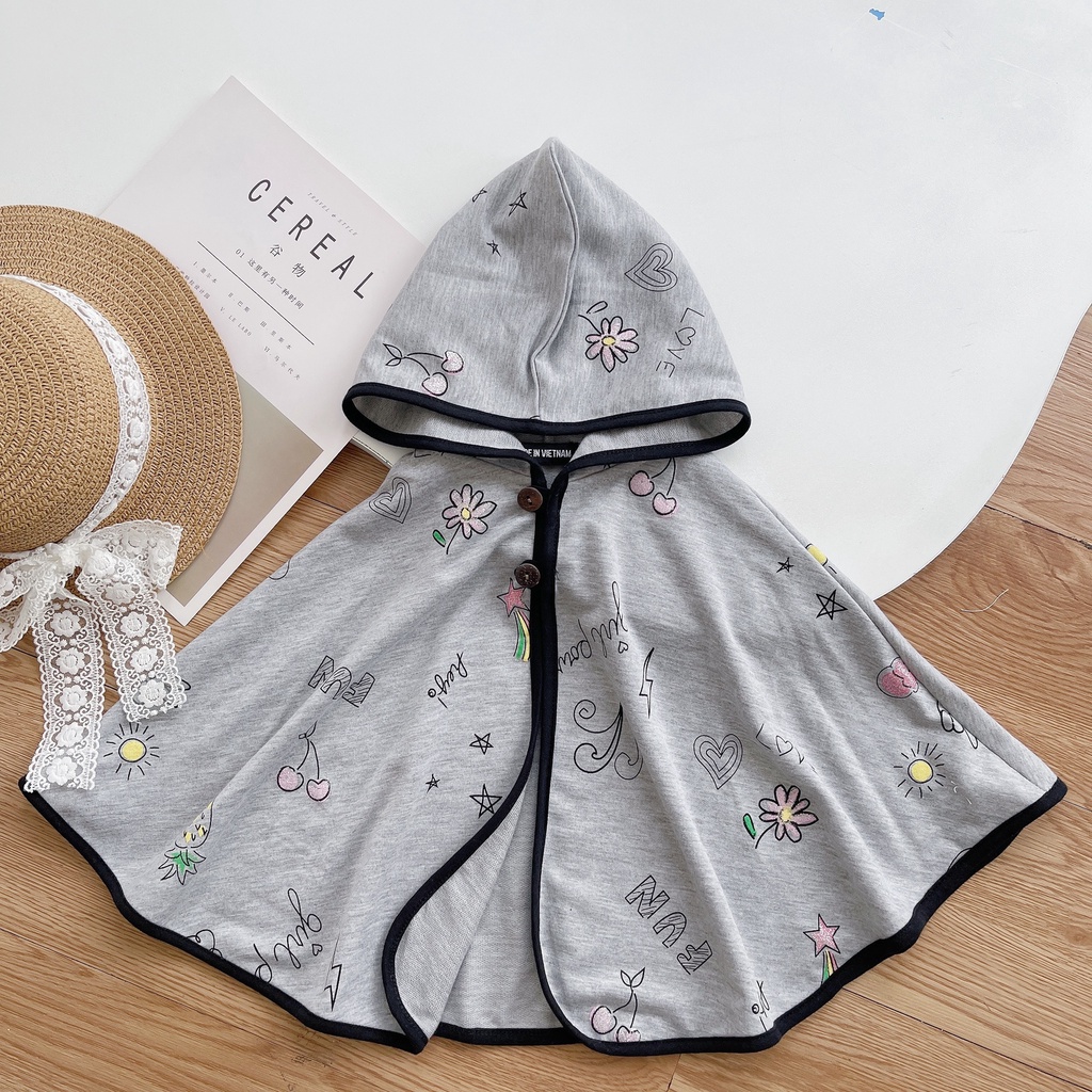 Áo choàng chống nắng cho bé trai và bé gái Minium, Ponchoni, Minubaby shop, mềm mát, siêu xinh
