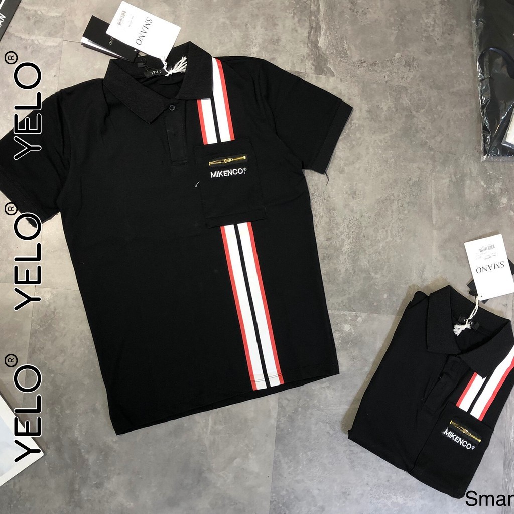 Áo Polo Nam, Áo Thun Cổ Bẻ Kẻ Sọc Phối Túi Thời Trang Sang Trọng Chất Liệu Thun Cá Sấu Cao Cấp YELO- AC105 | BigBuy360 - bigbuy360.vn