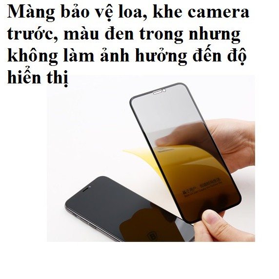 [Iphone Xs Max, 11Pro Max]Cường lực chống nhìn trộm full màn hình Baseus Privacy