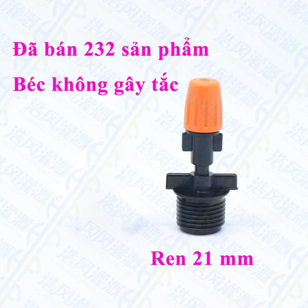 Béc phun sương màu cam và ren 21mm ( nhựa cao cấp) đầu phun không bị tắc, điều chỉnh được lượng nước phun - HV Store 434