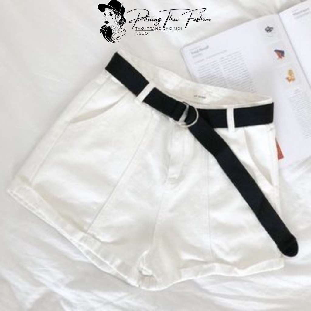 Quần Short Kaki Nữ Cạp Cao Phong Cách ULZZANG