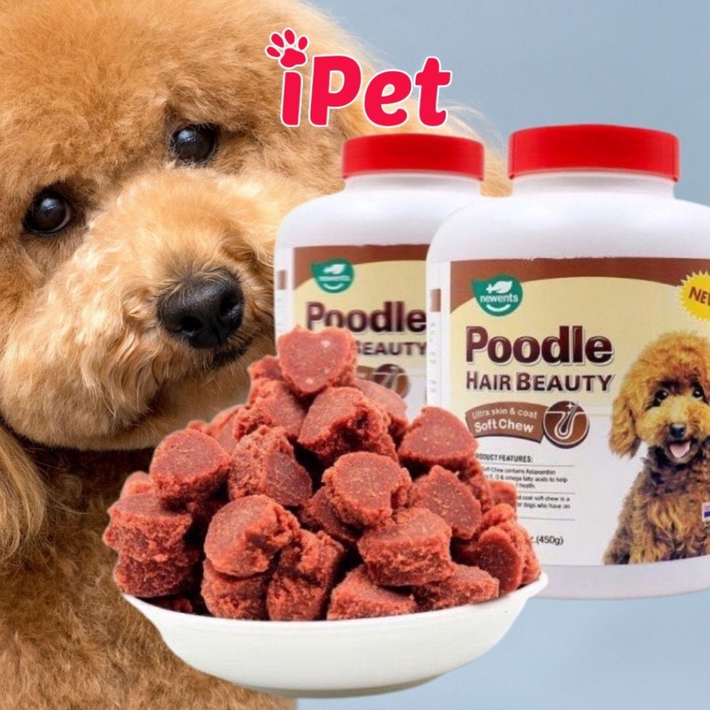 Viên nhai dưỡng lông cho chó Poodle Hair Beauty - iPet Shop