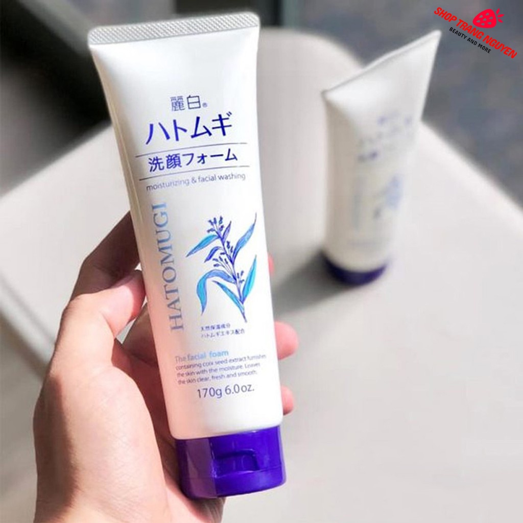 Sữa rửa mặt trắng da Hatomugi Cleansing Foam hạt Ý Dĩ