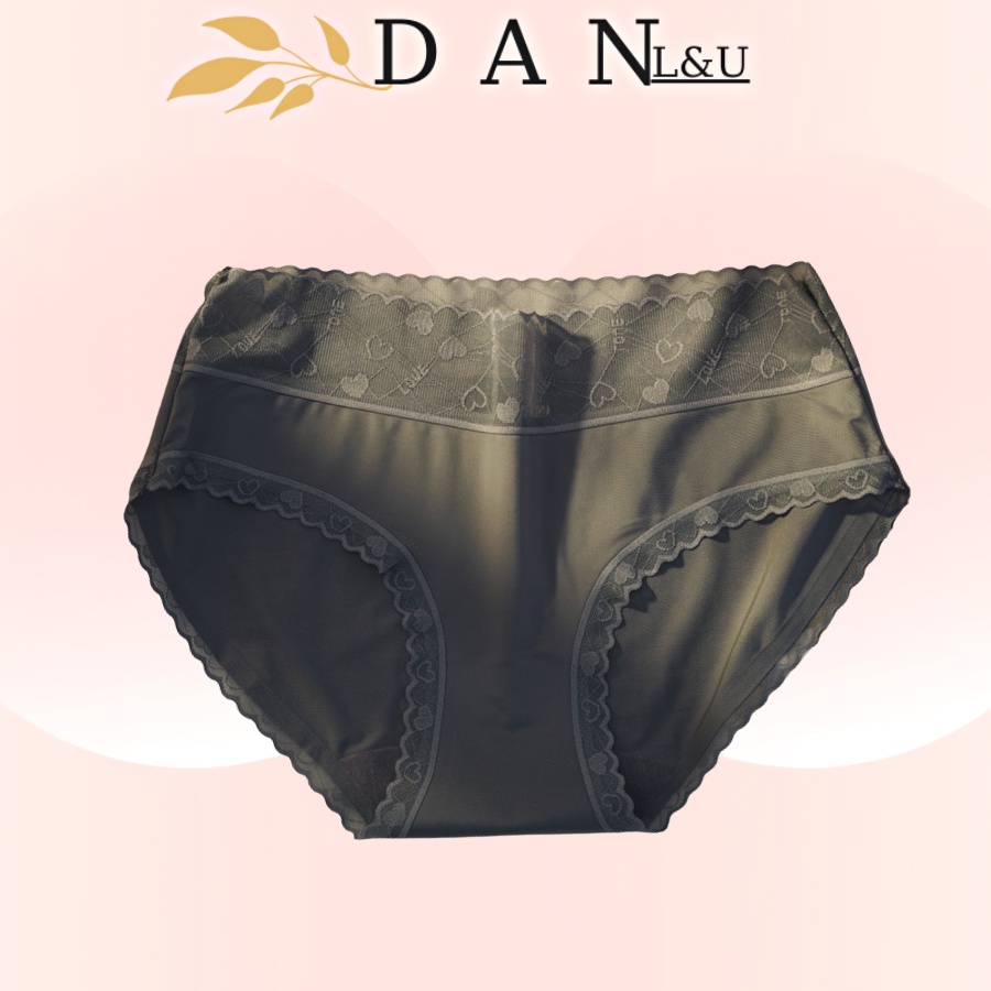 Quần Lót Cotton Mềm Mại Phối Ren Tim Xinh Xắn DAN L&amp;U 9909