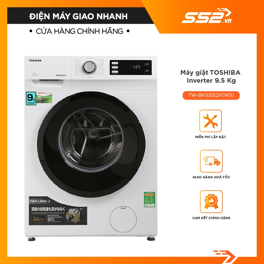 Máy giặt Toshiba BK105S2V(WS)- Bảo Hành Chính Hãng