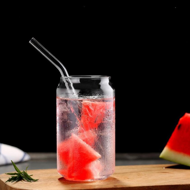 Set 4 Ly Thủy Tinh Uống Nước Trái Cây / Bia / Nước Ép Thiết Kế Đơn Giản Thời Trang