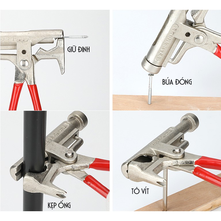 BÚA ĐÓNG ĐINH ĐA NĂNG 10 TRONG 1 KIÊM KÌM GIỮ ĐINH  – Búa Trợ Lực Đa Năng