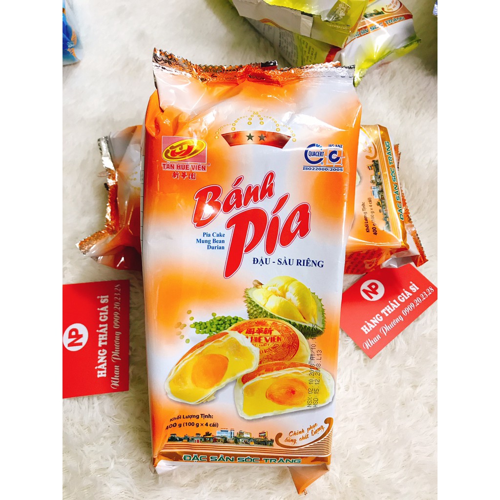 Bánh Pía đậu xanh sầu riêng trứng muối Tân Huê Viên Sóc Trăng