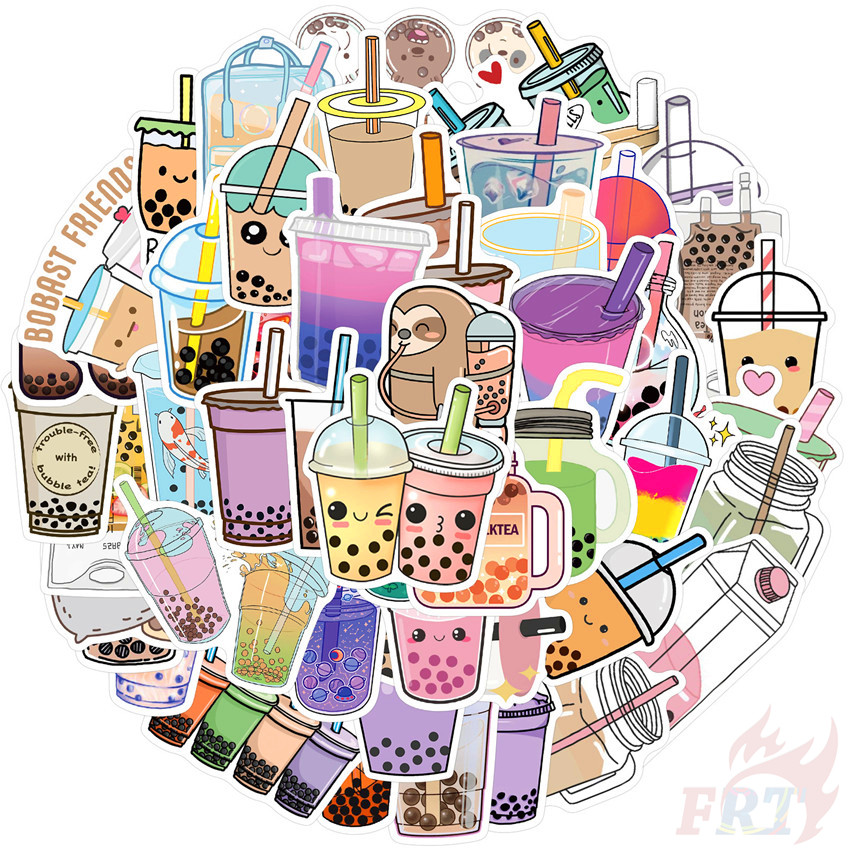 ❉ I Love Drinking Series 03 Pearl Milk Tea Stickers ❉ 50Pcs/Set DIY Fashion Luggage Laptop Skateboard Doodle Decals Stickers