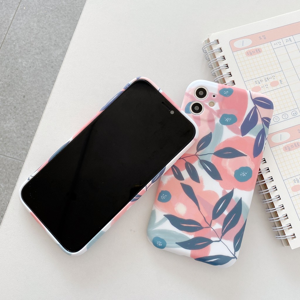 Ốp điện thoại dẻo họa tiết hoa kết hợp màu sắc cho iPhone 12 Pro Max 12 Mini SE 2 2020 11 11 Pro XS Max 6 S 6S 7 8 Plus | BigBuy360 - bigbuy360.vn