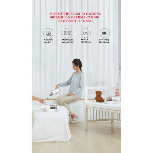MÁY HÚT BỤI CẦM TAY KHÔNG DÂY DIỆT KHUẨN CAO CẤP DEERMA CM1900/CM1300 | BigBuy360 - bigbuy360.vn