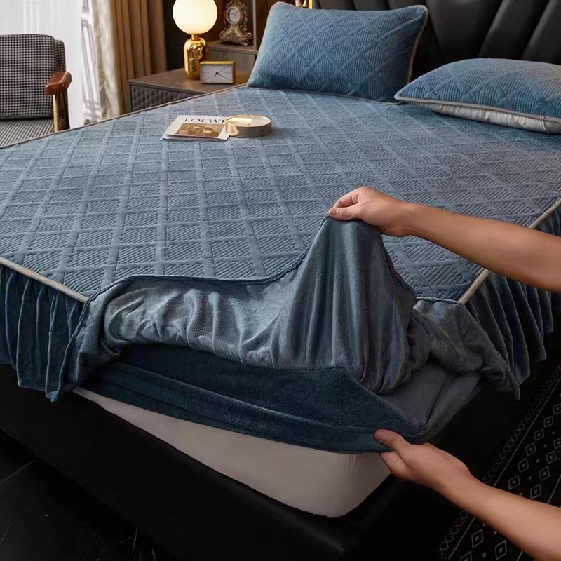 Sét ga gối nỉ bèo điệu đà sang trọng cực kỳ ấm áp,ga gối nỉ bèo ấm áp