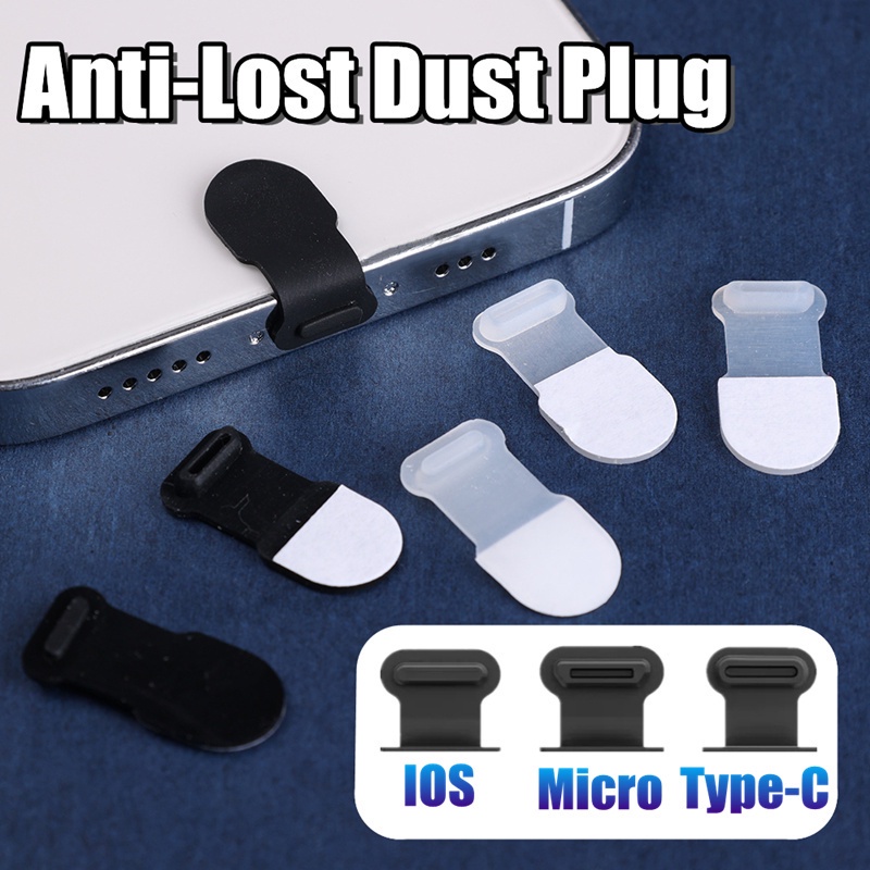 [Mới] Ốp Điện Thoại Silicon Chống Nước Chống Bụi Chống Mất Tự Dính Có Cổng Sạc Cho iPhone &amp; Micro USB &amp; Type C