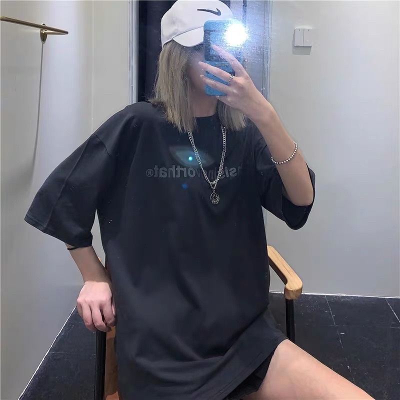 Áo phông tay lỡ, Áo phông tay lỡ from rộng Unisex in chữ Thisinovothat