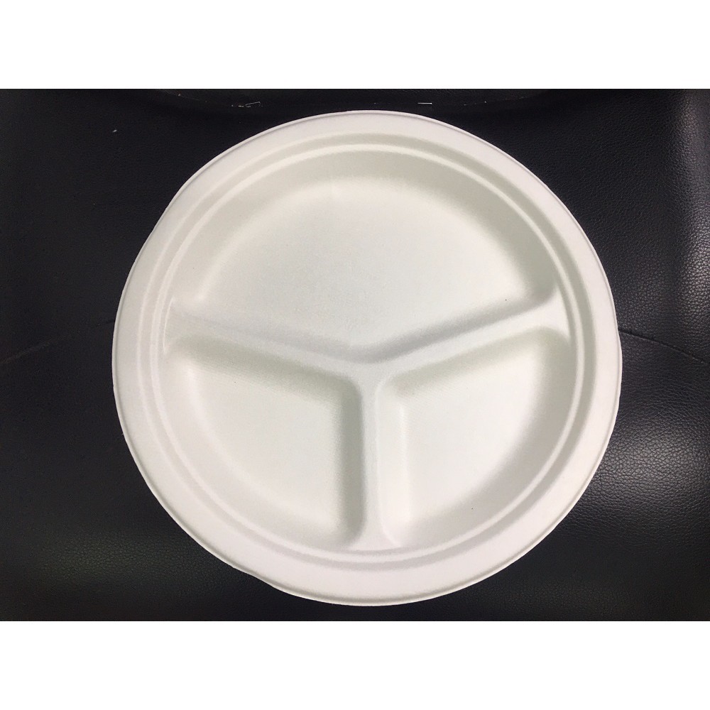 Đĩa Giấy Bả Mía 3 Ngăn  Grazc - 10 Cái/Xấp