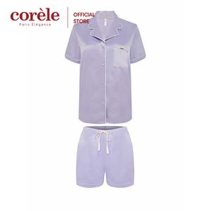 Bộ mặc nhà short dáng Pijama cổ điển Corèle V Pháp - HT04A