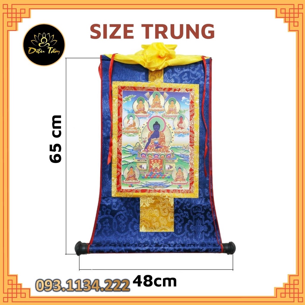 Tranh thangka tượng phật dược sư lưu ly quang