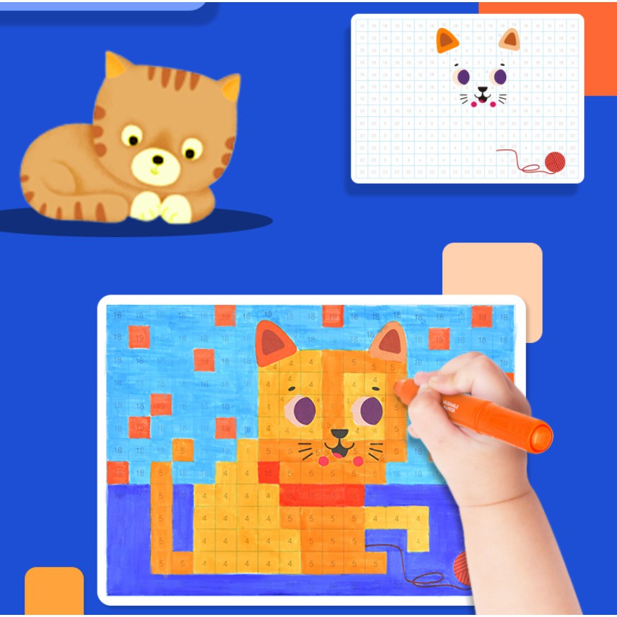 Bộ trò chơi tư duy MIDEER Logic Training Card - Giải Đố Mê Cung Fun Mazes - Nối Điểm Dot To Dot - Tô màu Coloring Pixel