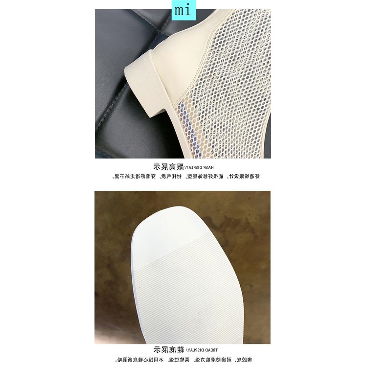 Giày bốt Martin đế dày phối lưới phong cách Hàn Quốc thời trang cho nữ