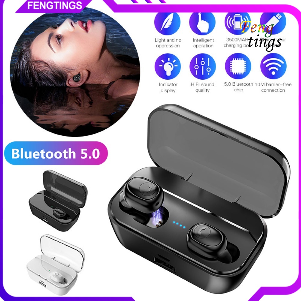 【FT】G6S Wireless Bluetooth 5.0 In-Ear Earphone Stereo Headphone with Charge Box