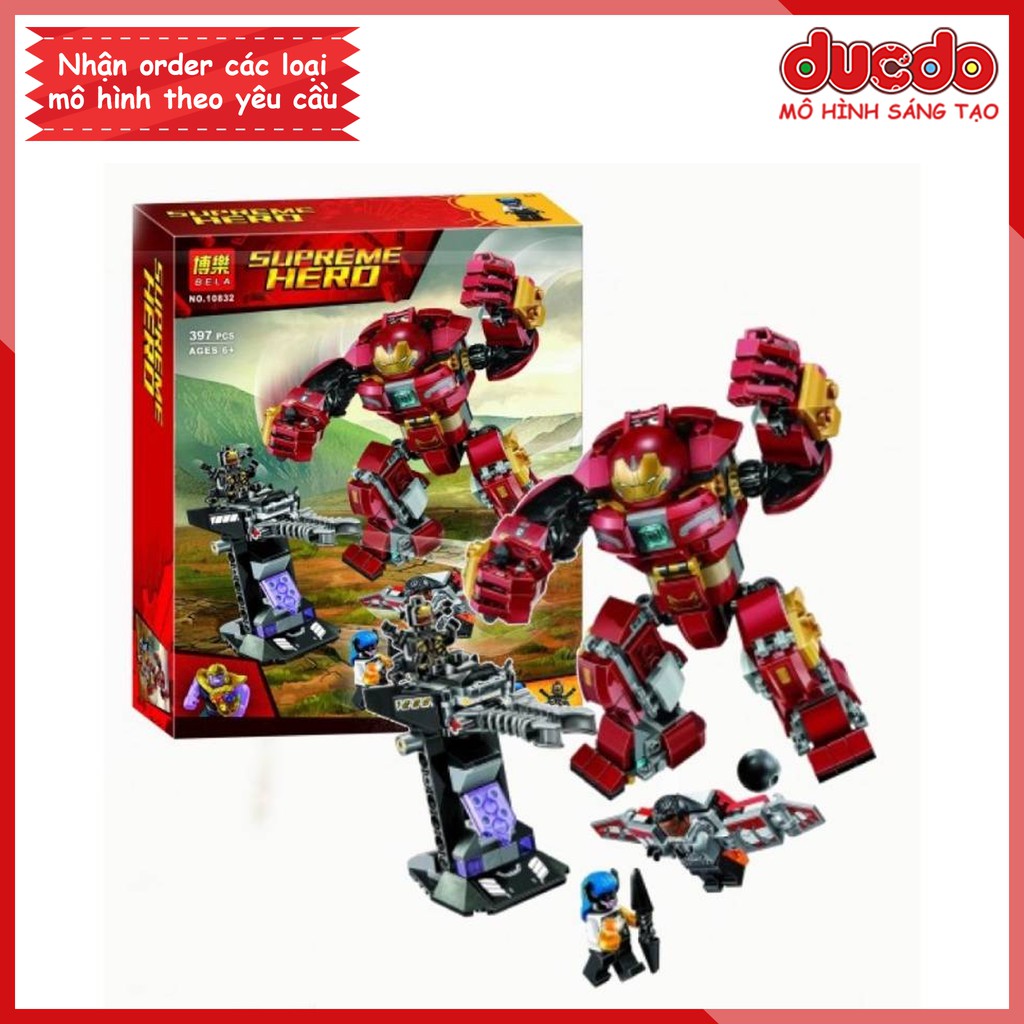 BELA 10832 Lắp ghép Bộ giáp Iron Man Hulkbuster siêu cấp - Đồ chơi Xếp hình Mô hình 76104 LEPIN 07102