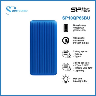 Sạc dự phòng Silicon Power QP66 10000mAh